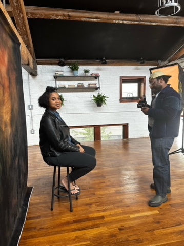 Creative photo session taking place inside brwnbox
