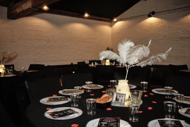 Private dinner table styled inside brwnbox